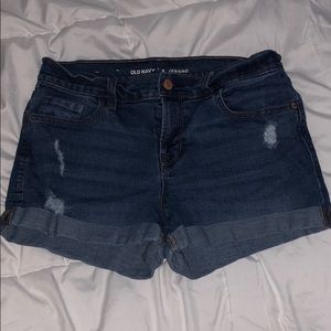 Denim boyfriend shorts